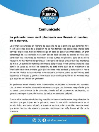 Las primarias nos llevará al camino de la derrota