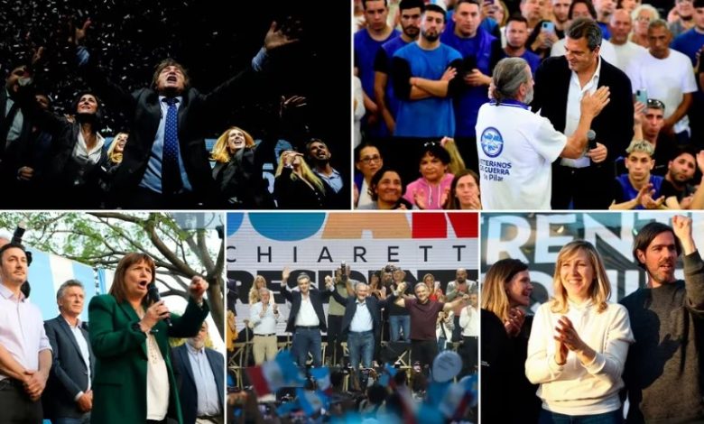 Candidatos presidenciales cierran campaña en Argentina