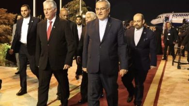 Presidente de Cuba arribó a Irán en visita oficial