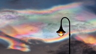 Nubes 'arcoíris' colorearon cielos del círculo polar ártico