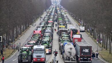 Agricultores alemanes protestan contra el recorte de subsidios