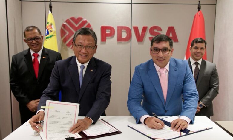 Venezuela e Indonesia acuerdan desarrollo de negocios en petróleo y gas
