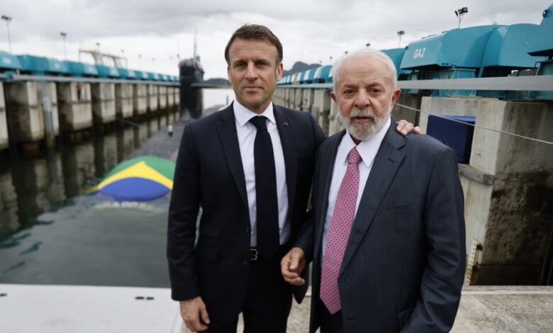 Lula y Macron inauguraron un submarino