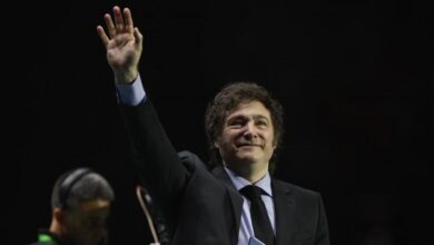 Presidente argentino, Javier Milei, en un acto de VOX
