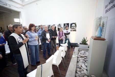 Cristina Kirchner en la actividad por el 50 aniversario del asesinato del Padre Mugica