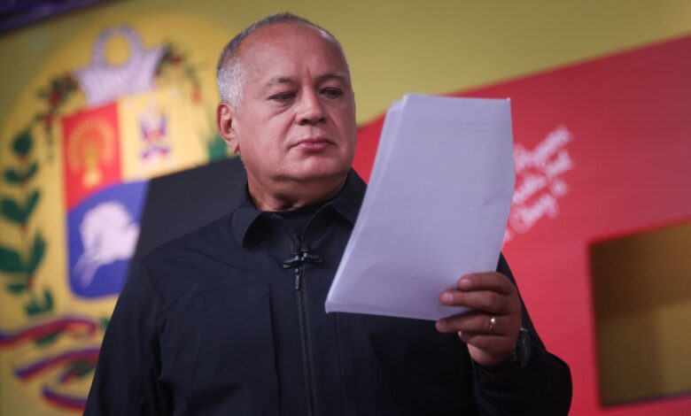 Cabello alertó sobre plan desestabilizador poselectoral