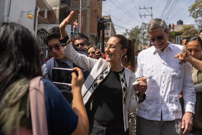 Claudia Sheinbaum lidera el conteo de votos