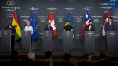 Presidente de Chile, Gabriel Boric, en la Cumbre de Paz