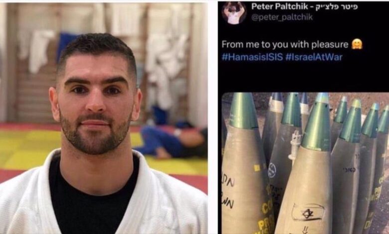Abanderado olímpico israelí firmó bombas dirigidas a palestinos