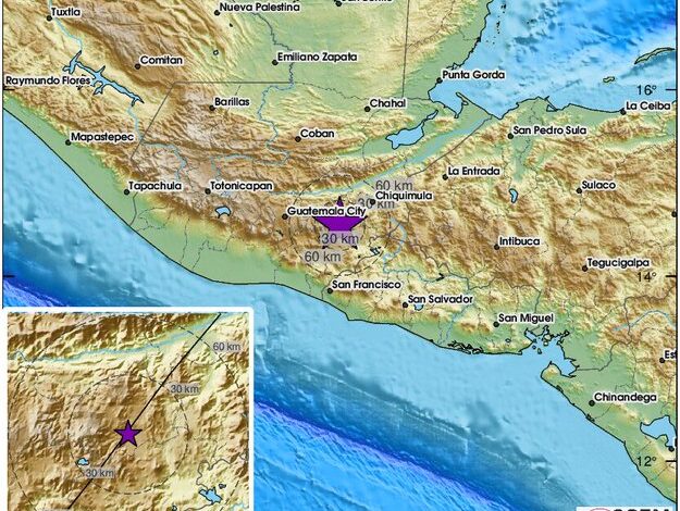 Guatemala registró siete sismos