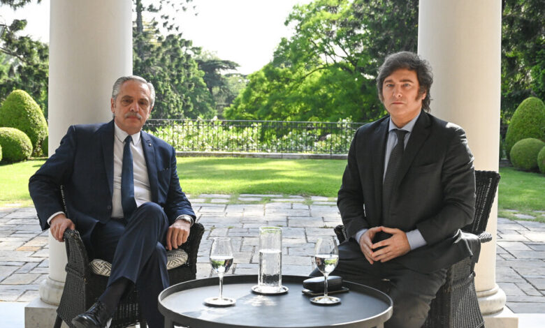 Alberto Fernández y Javier Milei