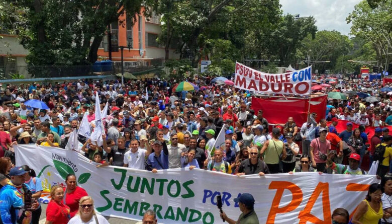 Fuerzas revolucionarias marchan en Caracas para respaldar la Ley contra el Fascismo