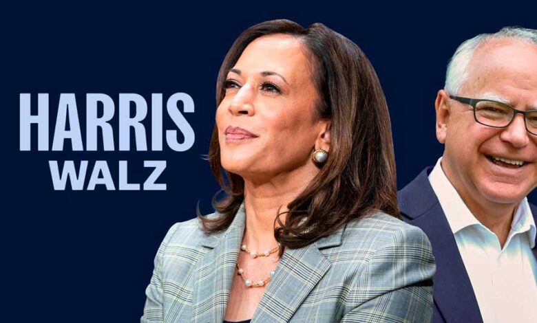 Harris presenta a Tim Walz como compañero de fórmula