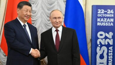 El presidente chino, Xi Jinping, y el líder ruso, Vladímir Putin. Kristina Kormilitsyna / Sputnik