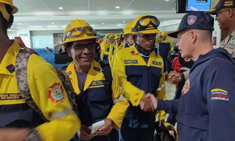Venezuela envió nuevo contingente para combatir incendios forestales en Bolivia
