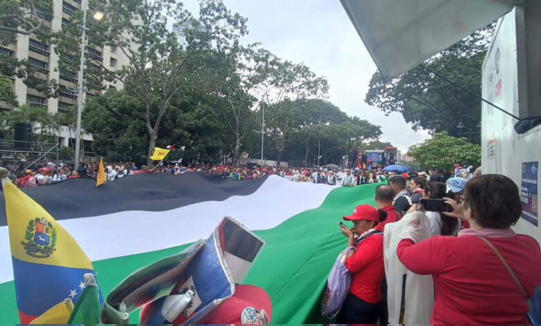 Venezuela marcha este sábado por el fin del genocidio en Palestina y el Líbano