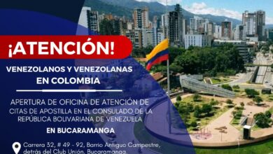 Consulado de Venezuela en Bucaramanga abre oficina para atender citas de apostilla