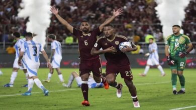 Venezuela empata 1-1 ante Argentina con cabezazo de Rondón