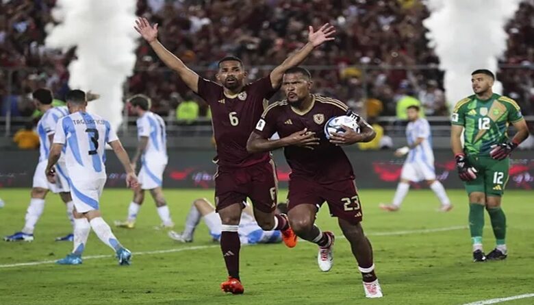 Venezuela empata 1-1 ante Argentina con cabezazo de Rondón