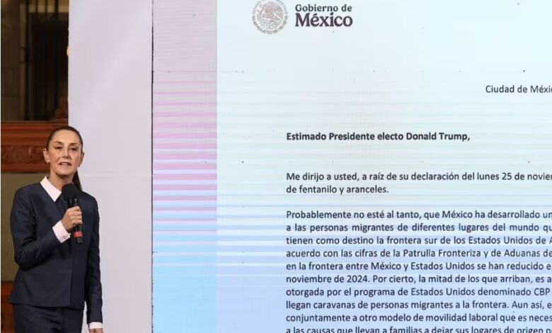 Sheinbaum responde a Trump: “A un arancel vendrá otro”