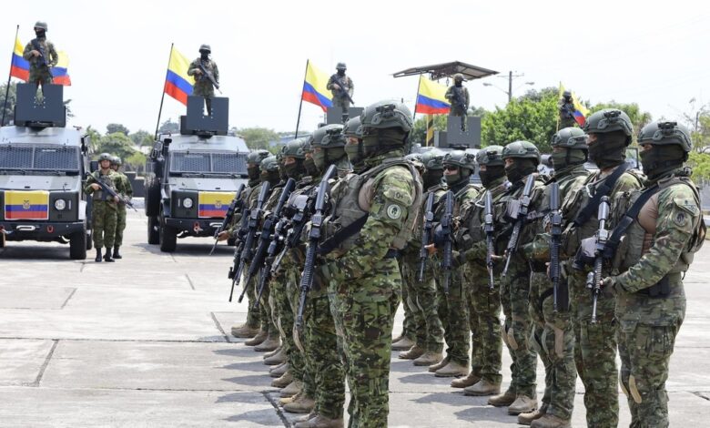 Gobierno ecuatoriano despliega más de 2.000 militares en provincia azotada por violencia criminal