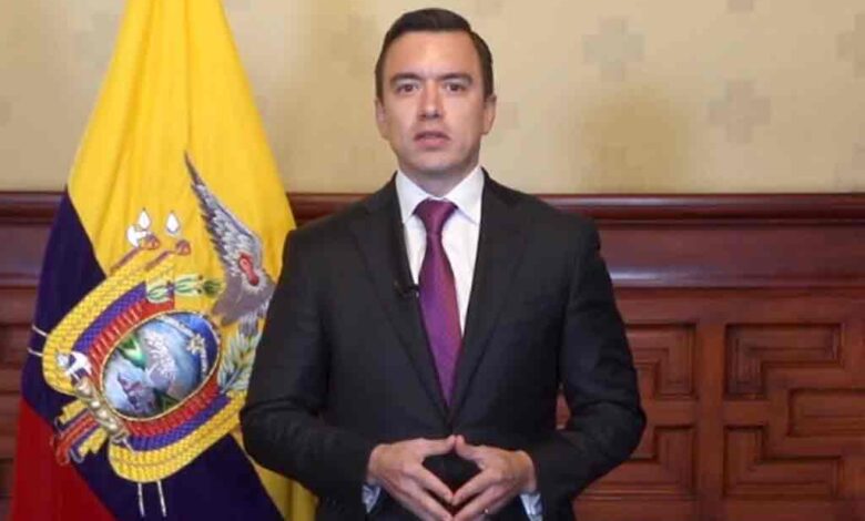 Denuncian a Noboa por supuestas infracciones electorales en Ecuador