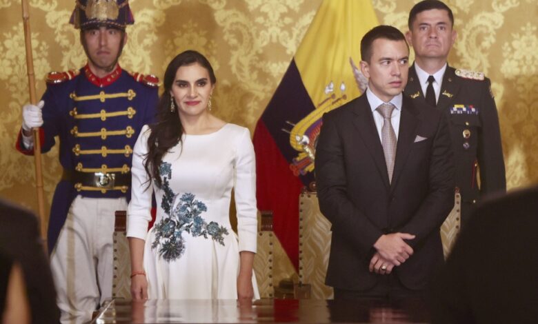 Noboa vuelve a designar vicepresidenta interina de Ecuador