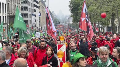 Huelga masiva en Bélgica contra recorte a prestaciones sociales