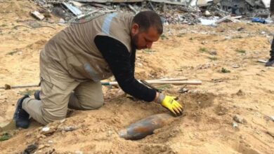 Municiones sin detonar ponen en peligro a civiles en Gaza