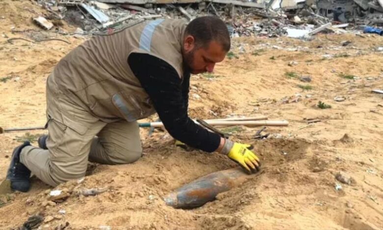 Municiones sin detonar ponen en peligro a civiles en Gaza