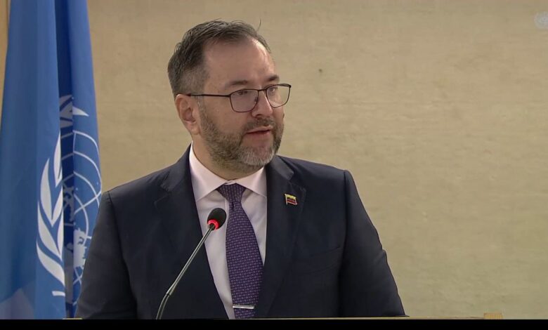 Canciller de Venezuela denunció en Ginebra doble rasero de la CDH