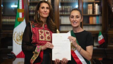 Presidenta de México recibió cartas credenciales de nueva embajadora de Palestina