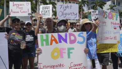 Continúan protestas masivas contra Trump y Elon Musk en EE.UU y Europa