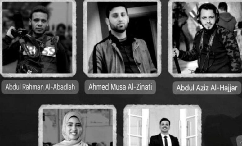 Israel asesina a 5 periodistas en tres ataques simultáneos a Gaza
