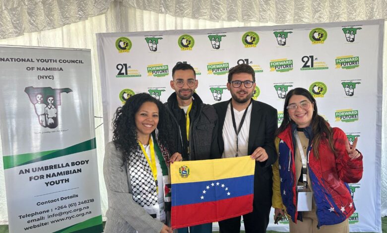 JPSUV participa en Asamblea General de la Federación Mundial de la Juventud Democrática en Namibia