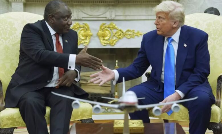 Rampaphosa y Trump sostienen tensa reunión en la Casa Blanca