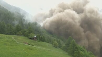 Glaciar colapsa y sepulta todo un pueblo en Suiza