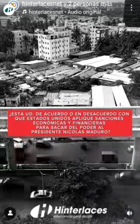 Hinterlaces: 91% de venezolanos rechaza sanciones de EE.UU. contra Venezuela