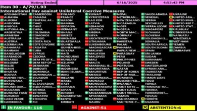 Asamblea General de la ONU proclama Día Internacional contra las Medidas Coercitivas Unilaterales