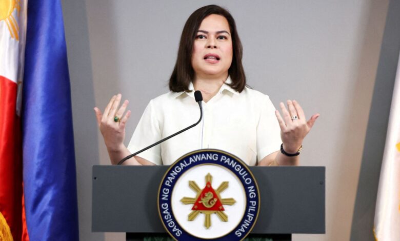 Justicia filipina bloquea destitución de vicepresidenta Duterte