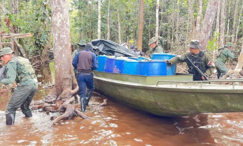 FANB desmantela dos campamentos logísticos de minería y Tancol en Amazonas