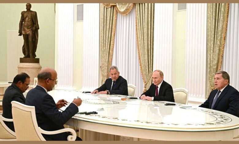 Asesor de Seguridad Nacional de India se reunió con Putin en Moscú