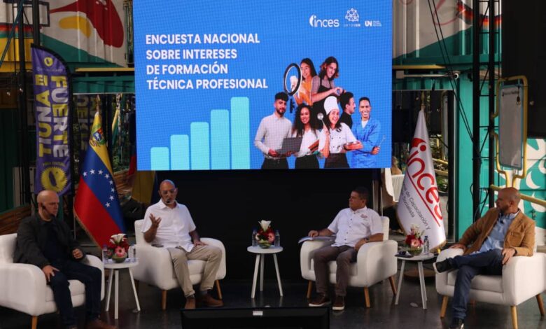 Inces presenta demandas de formación según edades y regiones de Venezuela