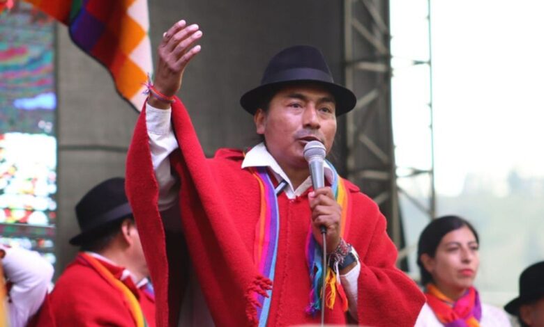 Movimiento indígena de Ecuador rechaza criminalización de sus líderes