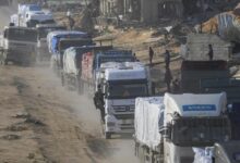 Jordania envía convoy de 26 camiones con ayuda humanitaria a Gaza
