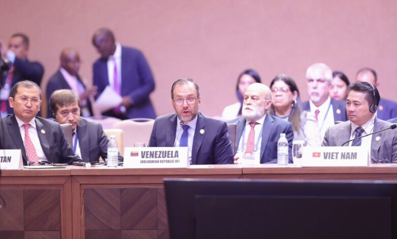 Canciller Gil denunció ante MNOAL escalada de amenaza militar de EE. UU. contra Venezuela