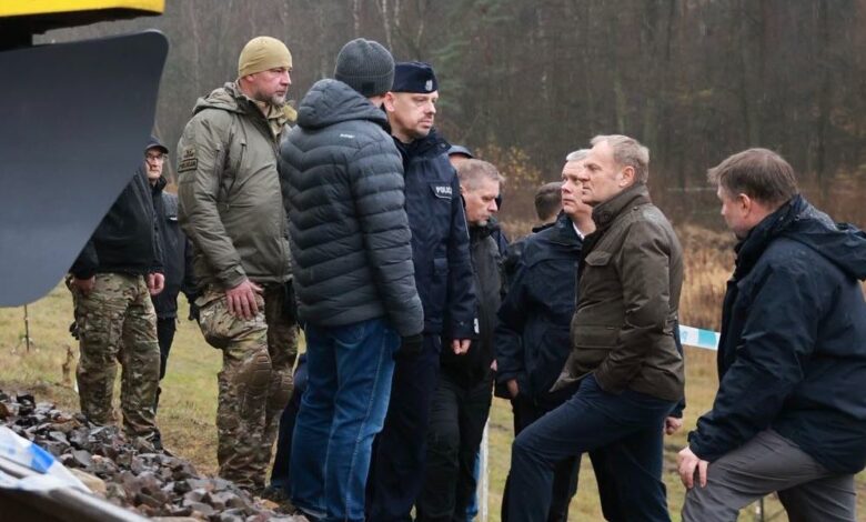 Una explosión afecta una línea ferroviaria en Polonia