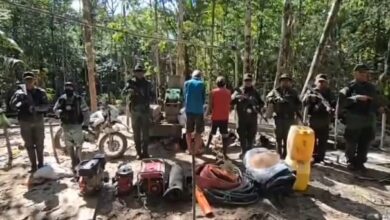 Fanb desmantela campamento de minería ilegal en Amazonas