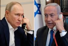 Putin y Netanyahu discutieron la situación en la Franja de Gaza, informó el Kremlin
