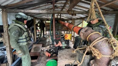 Desmantelan campamento dedicado a la extracción ilegal de oro en Bolívar